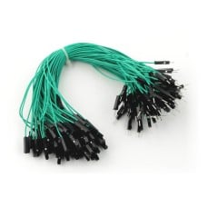 Jungiamieji laidai lizdas-kaištis 20cm žalias - 100 vnt