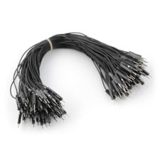 Jungiamieji laidai kaištis-kaištis 20cm juodi - 100 vnt