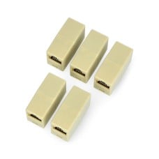 Connector for network cables RJ45/8P8C - beige - 5 pcs