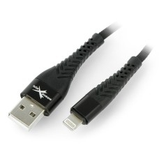 eXtreme Spider USB A - Lightning laidas, skirtas iPhone/iPad/iPod - 1.5m - juodas