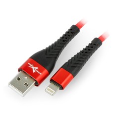 Cable eXtreme Spider USB A - Lightning for iPhone / iPad / iPod 1.5m - red 