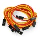 Laidas 2 kontaktų lizdas rastras 2.54mm - 40cm - 5 vnt