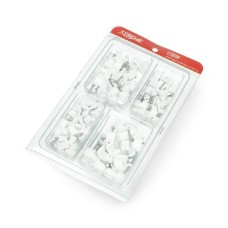 Set of cable holders 6, 7, 8, 9mm - 80 pcs white