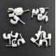 Set of cable holders 6, 7, 8, 9mm - 80 pcs white