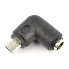 Kampinis adapterio lizdas 5.5x2.1mm - microUSB kištukas