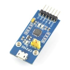 Converter USB-UART CP2102, microUSB port, Waveshare 11325