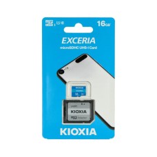 16 GB UHS-I U1 Kioxia microSD memory card with adapter