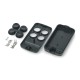 Plastic case Kradex Z132 ABS with battery compartment - 65.5x35x13mm black