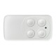 Plastic case Kradex Z132b ABS with battery compartment - 65.5x35x13mm white