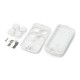 Plastic case Kradex Z132b ABS with battery compartment - 65.5x35x13mm white