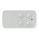 Plastic case Kradex Z132J ABS with battery compartment - 65.5x35x13mm light gray