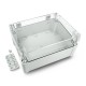 Plastikinis dėklas Kradex ZP240.190.105JpH ABS-PC IP68 - 240x190x105mm šviesiai skaidrus