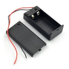 Battery holder for 1 pack 9V (6F22) with cover and switch