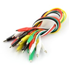Crocodile cables - 50cm, colorful 10 pcs