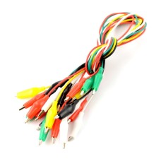 Small Alligator Clip 22AWG cables - 40cm - x12