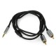 Kruger&Matz AUX 3.5mm - 2x RCA kabelis 1m Juodas