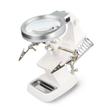 Laikiklis su x3 padidinamuoju stiklu ir LED apšvietimu – trečia ranka