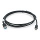 Lanberg USB Cable Type A-C 3.1 black - 1.8m