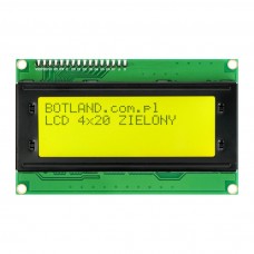 LCD ekranas 4x20 žalių simbolių su jungtimis - justPi