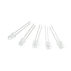 5mm LED red clear - 5 pcs