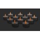 LED Tealight Candle Set - KC008 - 37.2x36.6mm - Warm Yellow - 12pcs - Bambu Lab