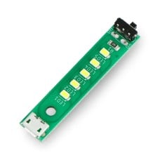 5x LED juostelė USB 5V su maitinimo jungikliu - Kitronik 35150