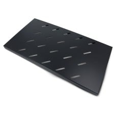 Lentynėlė 19" serverių spintelėms 450mm - 1U/486x270mm/iki 120kg - juoda - Lanberg AK-1001-B