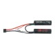 Li-Ion Titan 3000mAh 16C 2S 7.4V battery - DEAN - 2x (67x18mm)