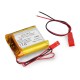Li-Pol Akyga 1580mAh 1S 3.7V battery - JST-BEC connector + socket - 40x37x10mm