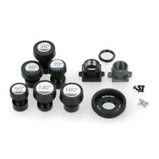 Set of M12 1.56-25mm lenses for Raspberry camera + CS and C-CS adapter, x6, ArduCam LK003