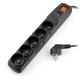 Power strip with protection Acar F5 black - 5 sockets - 1.5m