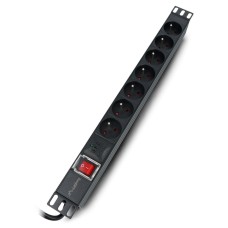 Power strip for 19'' server racks - 7 sockets 16A - 2m - black - Lanberg PDU-07E-0200-BK