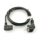 Power cord IEC 1.8m VDE angled - black