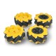 Mecanum ratų komplektas, 80mm, x4, juodas/geltonas su volais, DFRobot FIT0654-1