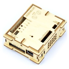 Wooden case with marked outputs for LattePanda
