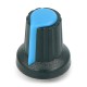 Potentiometer knob blue - 6/14mm - 5 pcs