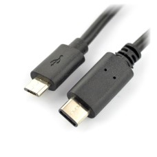 MicroUSB 2.0 cable - USB 3.1 type C Akyga - 1m