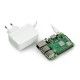 Power supply T6712DV for Raspberry Pi 3B+/3B/2B/Zero, microUSB 5.1V/2.5A, original white