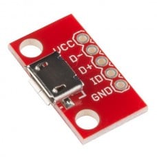 MicroUSB B 5-pin connector for layout board, SparkFun BOB-12035