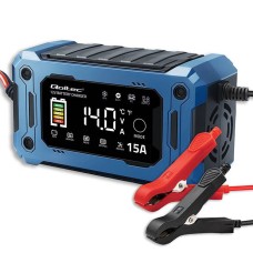 Microprocessor charger - rectifier for AGM/GEL/LiFePO4 batteries - 12V 15A - Qoltec 52496