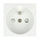 Flush-mounted socket 250V single 45x45mm 16A - white 