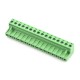 Female mounting strip, 16-pin, 5.08 mm pitch, steel cage 