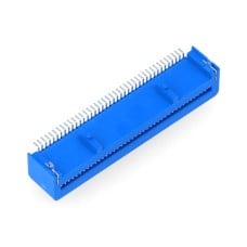 Cut-out socket 40-pin angled for BBC micro: bit - blue