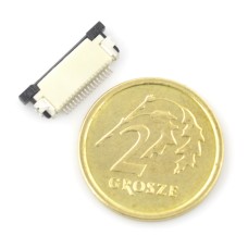 Female connector ZIF, FFC/FPC, horizontal 16 pin, raster 0.5mm, upper contact