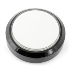 Push button 10cm - white - flat