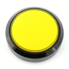 Push button 10cm - yellow - flat