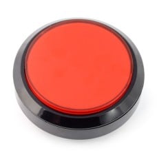 Push button 10cm - red - flat