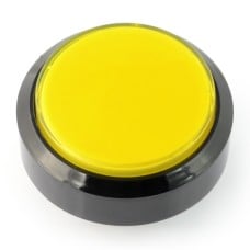 Push Button 6cm - yellow - flat