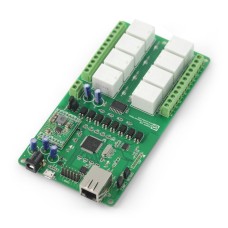 Numato Lab - 8-channel relay module 12V 7A / 240VAC + 10GPIO - Ethernet