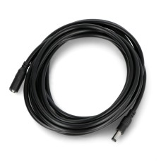 DC extension cable 5.5/2.5mm - male-female - 3m - black - Goobay 71401